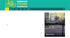 Desktop Screenshot of norwichcyclingcampaign.org